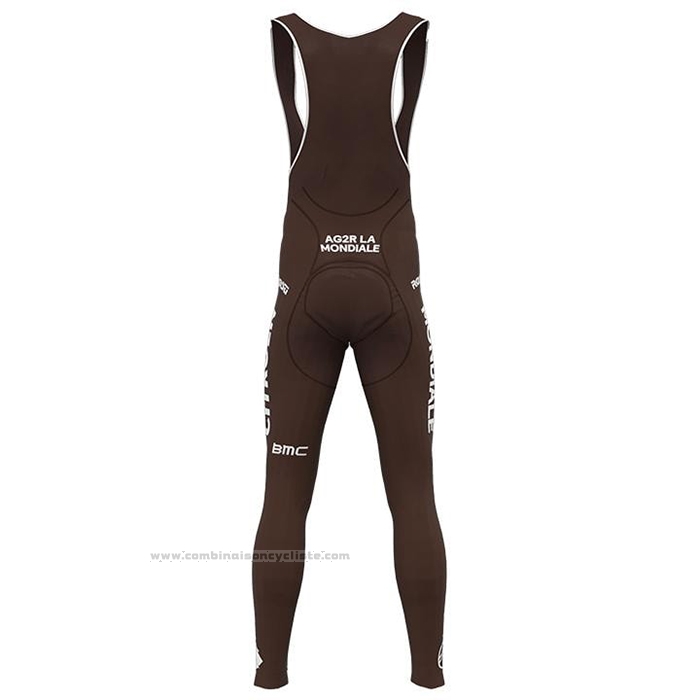 2021 Maillot Cyclisme Ag2r La Mondiale Blanc Manches Longues et Cuissard